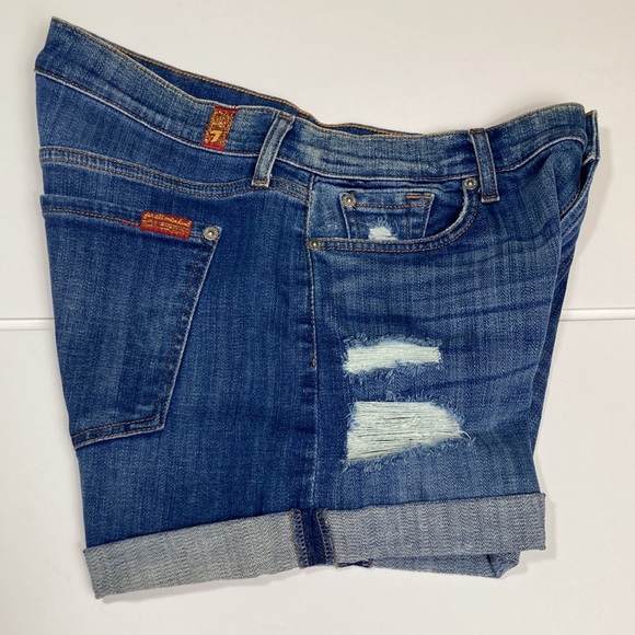 🍄 for all Mankind distressed Denim Short - Picture 6 of 7